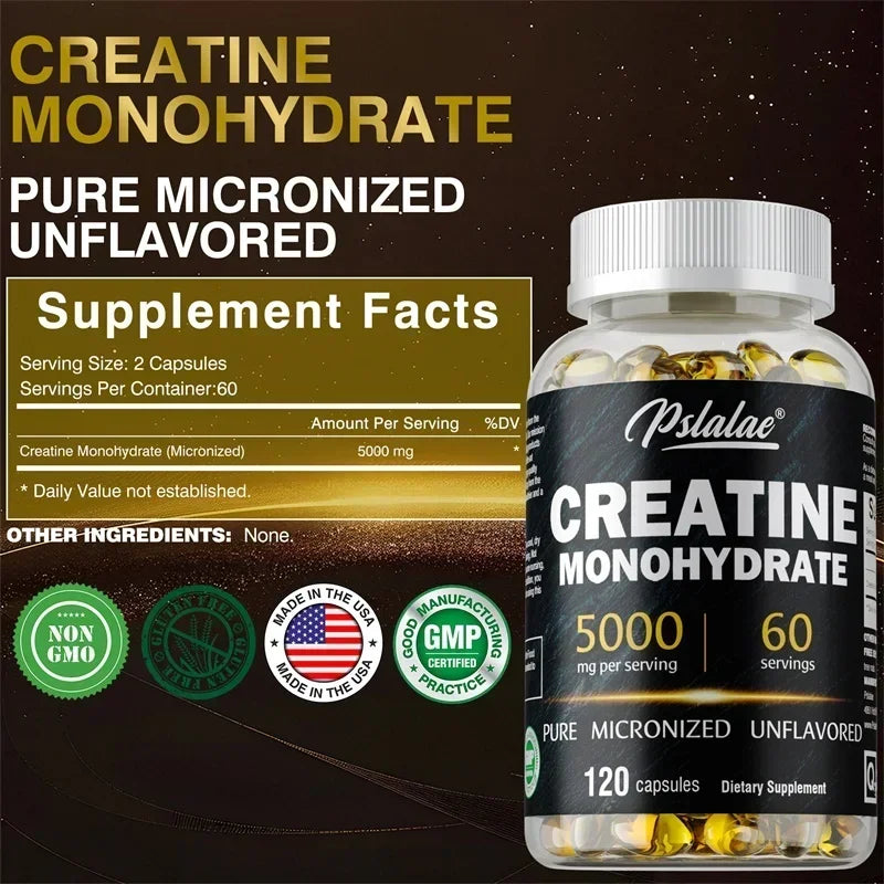 Creatine Monohydrate - Supports Muscle Health, Promote Workout Recovery, Build Muscle, Relieves Fatigue, Improves Performance
