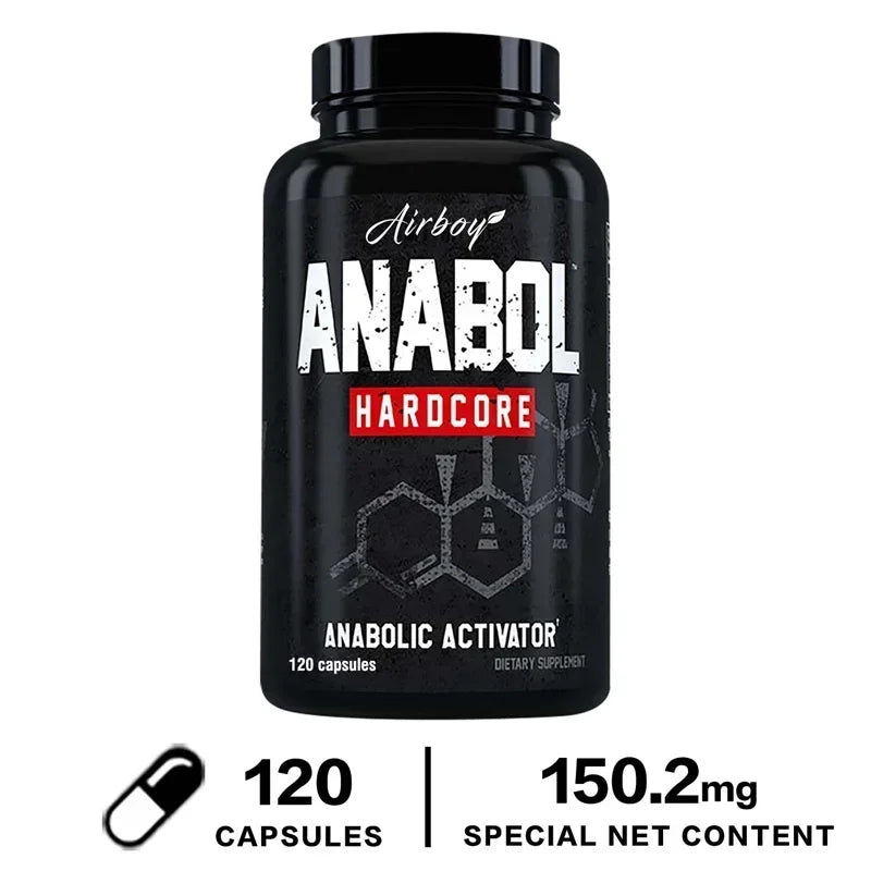 Anabol Hardcore – 120 Capsules | Natural Anabolic Support for Muscle Growth, Abs Enhancement & Post-Workout Recovery