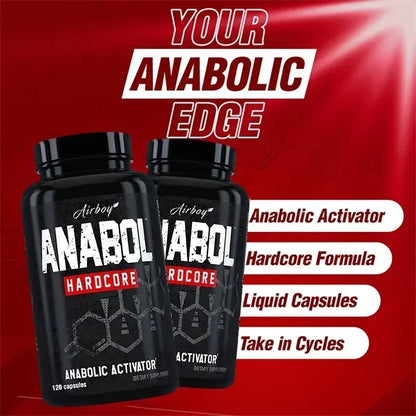 Anabol Hardcore – 120 Capsules | Natural Anabolic Support for Muscle Growth, Abs Enhancement & Post-Workout Recovery