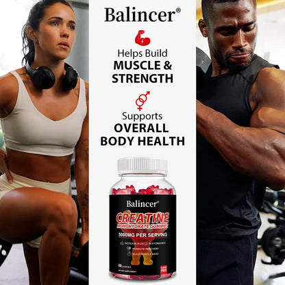 Creatine Monohydrate Gummies - Pre/post Workout, Fitness, Strength, Muscle Building Provide Energy Supplements