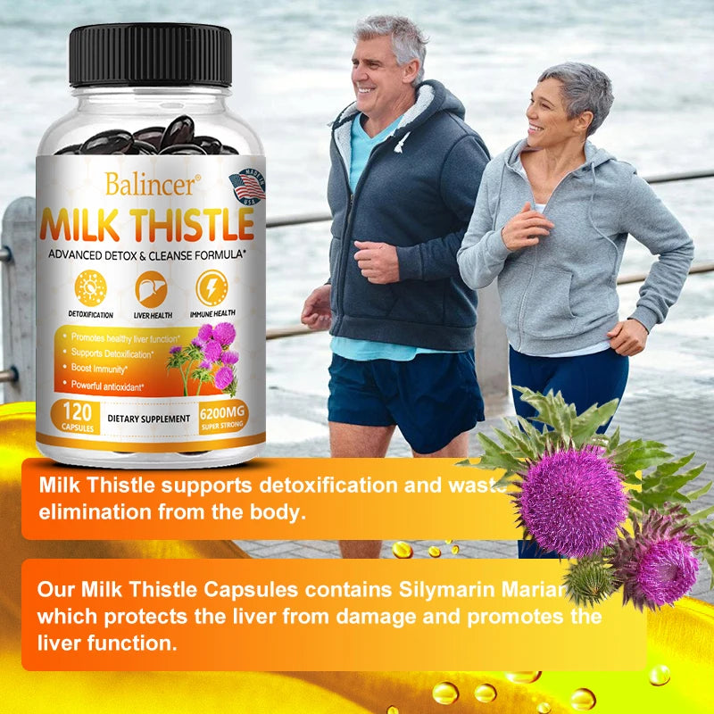 Milk Thistle Liver Cleanse – Detox, Repair & Immune Support | 120 Capsules