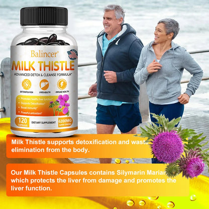 Milk Thistle Liver Cleanse – Detox, Repair & Immune Support | 120 Capsules