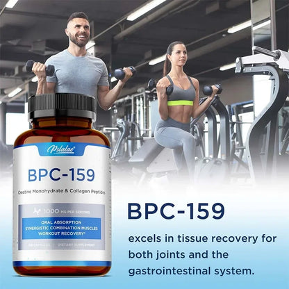 BPC-159 Peptide Capsules – Creatine & Collagen Blend for Muscle Recovery, Bone & Joint Support with Magnesium