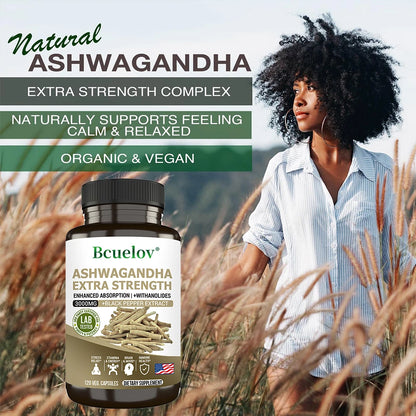 Ashwagandha 3000mg with Black Pepper – Stress Relief, Sleep & Immune Support | Vegan & Gluten-Free