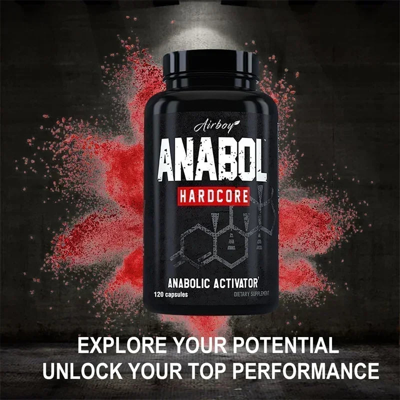Anabol Hardcore – 120 Capsules | Natural Anabolic Support for Muscle Growth, Abs Enhancement & Post-Workout Recovery