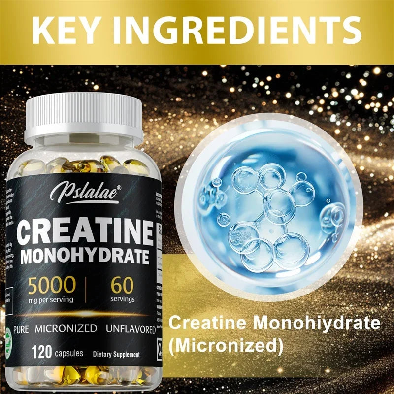 Creatine Monohydrate - Supports Muscle Health, Promote Workout Recovery, Build Muscle, Relieves Fatigue, Improves Performance