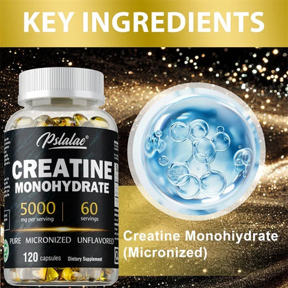 Creatine Monohydrate - Supports Muscle Health, Promote Workout Recovery, Build Muscle, Relieves Fatigue, Improves Performance