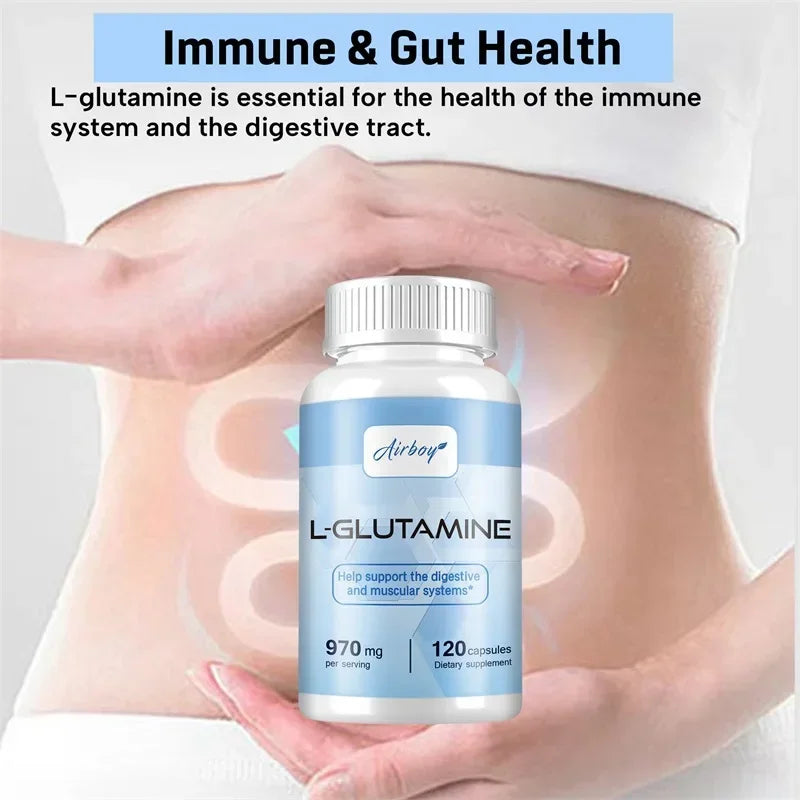 L-Glutamine Capsules – Brain Function, Digestive Health & Muscle Recovery