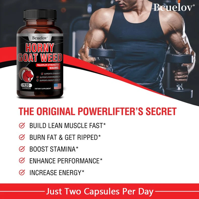 Horny Goat Weed – 120 Capsules | Energy, Strength & “Extra Stamina” Support