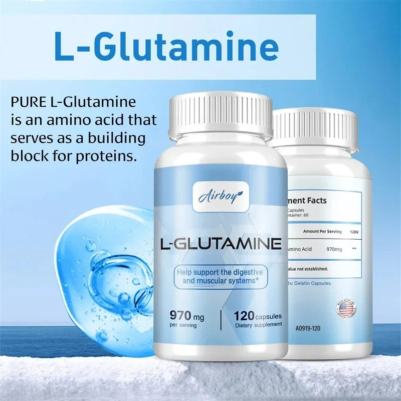 L-Glutamine Capsules – Brain Function, Digestive Health & Muscle Recovery