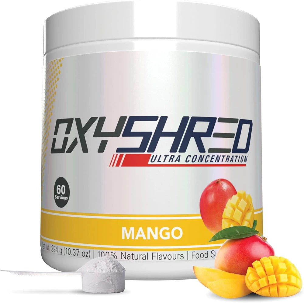 Oxyshred Pre Workout Powder - Preworkout Powder with L Glutamine & Acetyl Carnitine, Energy Boost Drink - Cosmic Blast and Mango