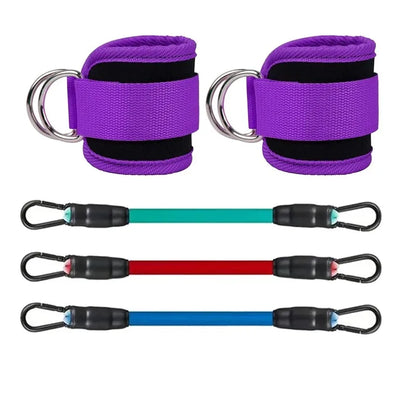 Ankle Straps Double D-Ring Cuffs Ankle Weight Leg Training Brace Support Sport Abductors Adjustable Foot Support Padded