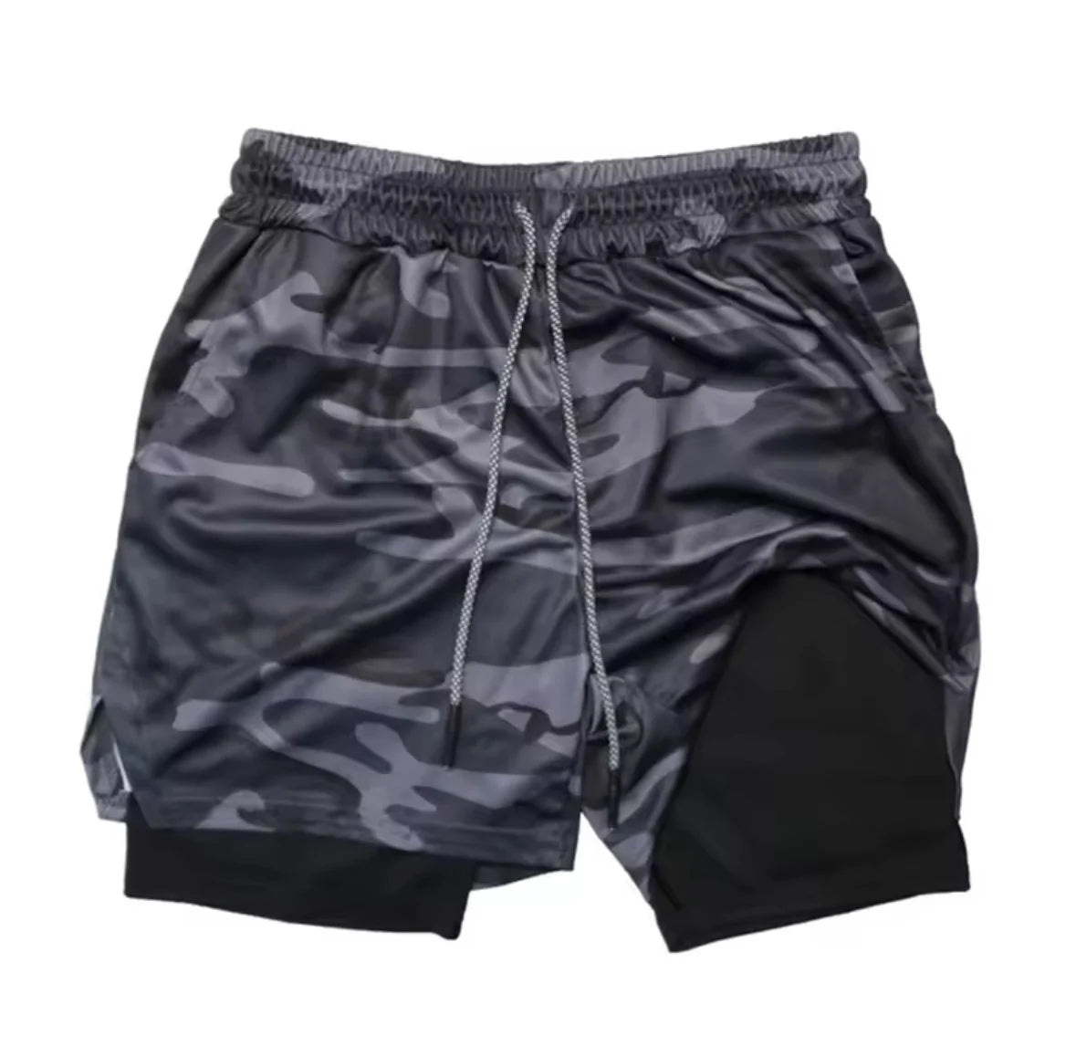 Men's Camouflage Mesh Running Shorts with Multiple Pockets Casual Beach Fitness Skinnies for Everyday Style