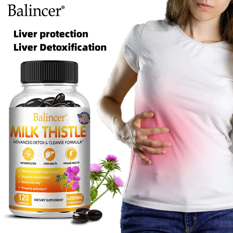 Milk Thistle Liver Cleanse – Detox, Repair & Immune Support | 120 Capsules
