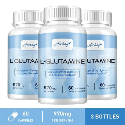 L-Glutamine Capsules – Brain Function, Digestive Health & Muscle Recovery