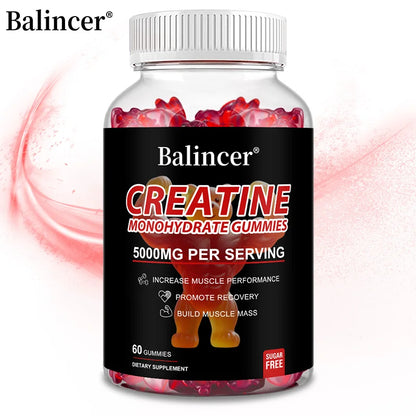 Creatine Monohydrate Gummies - Pre/post Workout, Fitness, Strength, Muscle Building Provide Energy Supplements