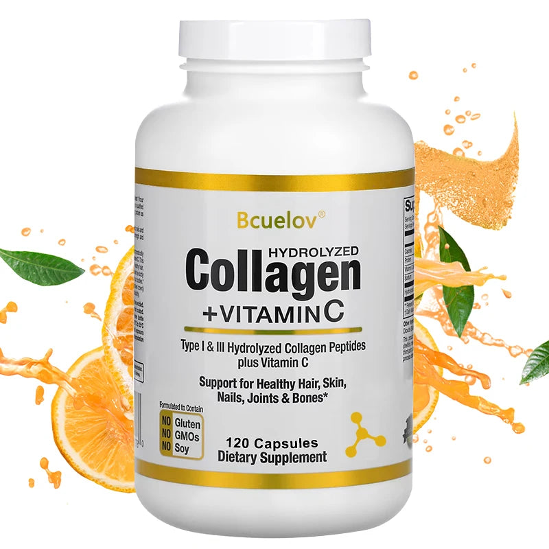 Collagen + Hyaluronic Acid Complex – 120 Capsules | Skin Elasticity & Joint Support