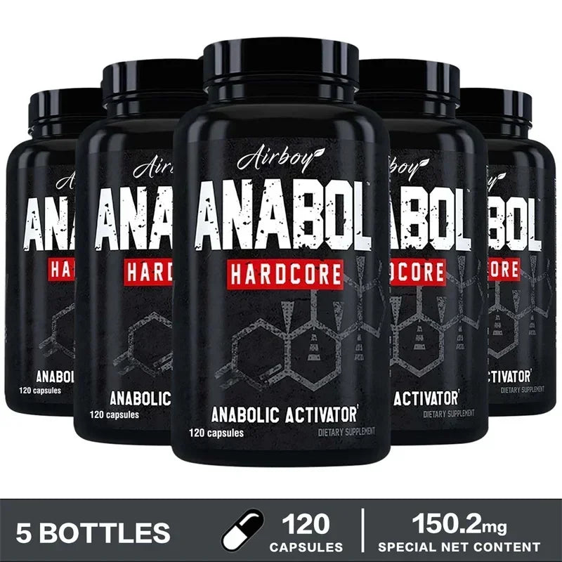 Anabol Hardcore – 120 Capsules | Natural Anabolic Support for Muscle Growth, Abs Enhancement & Post-Workout Recovery