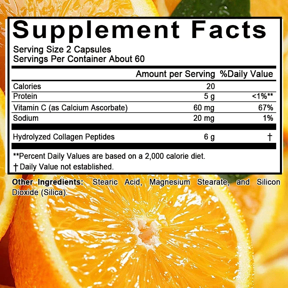 Collagen + Hyaluronic Acid Complex – 120 Capsules | Skin Elasticity & Joint Support