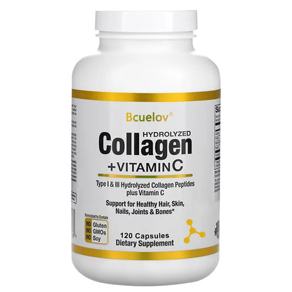 Collagen + Hyaluronic Acid Complex – 120 Capsules | Skin Elasticity & Joint Support