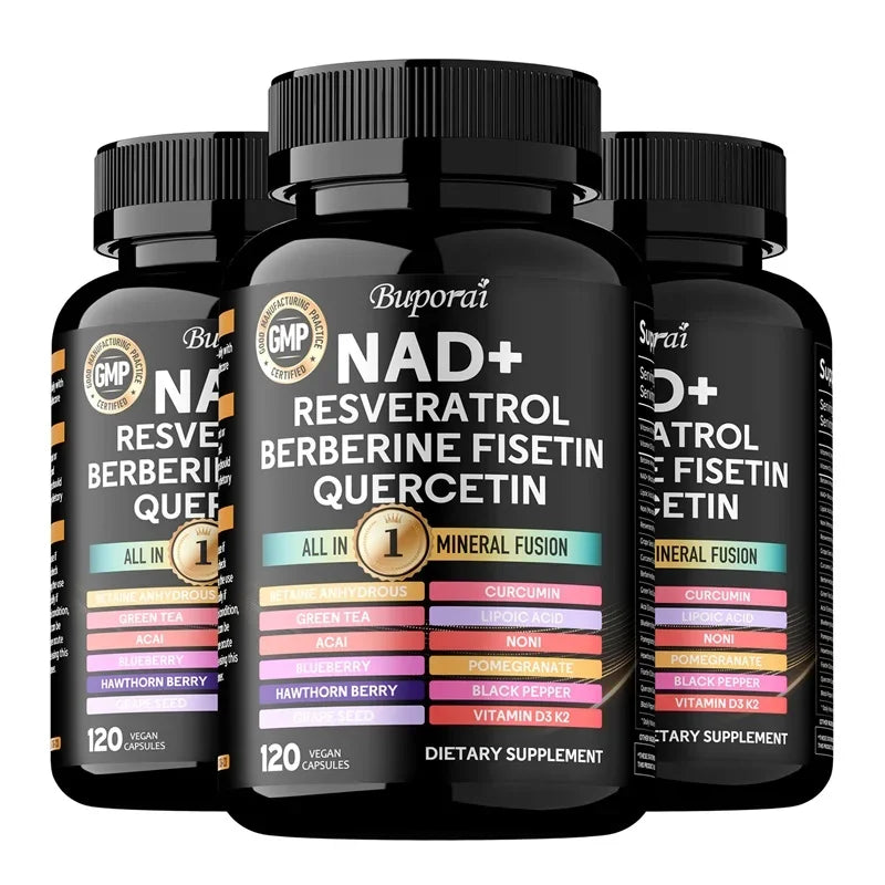 NAD+ Resveratrol Berberine Fusion – 1000mg | Cellular Energy, Endurance & Healthy Aging