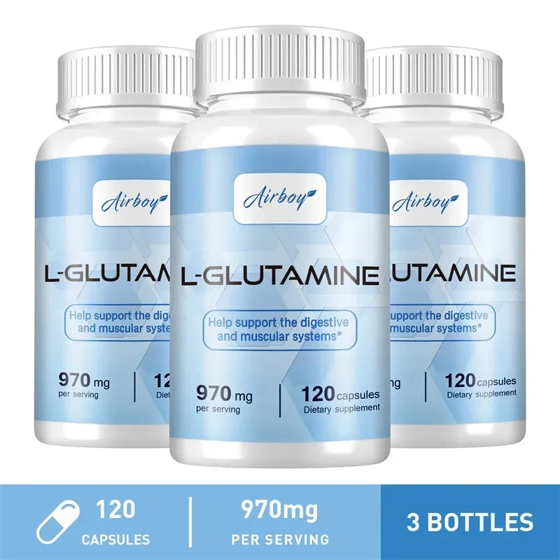 L-Glutamine Capsules – Brain Function, Digestive Health & Muscle Recovery