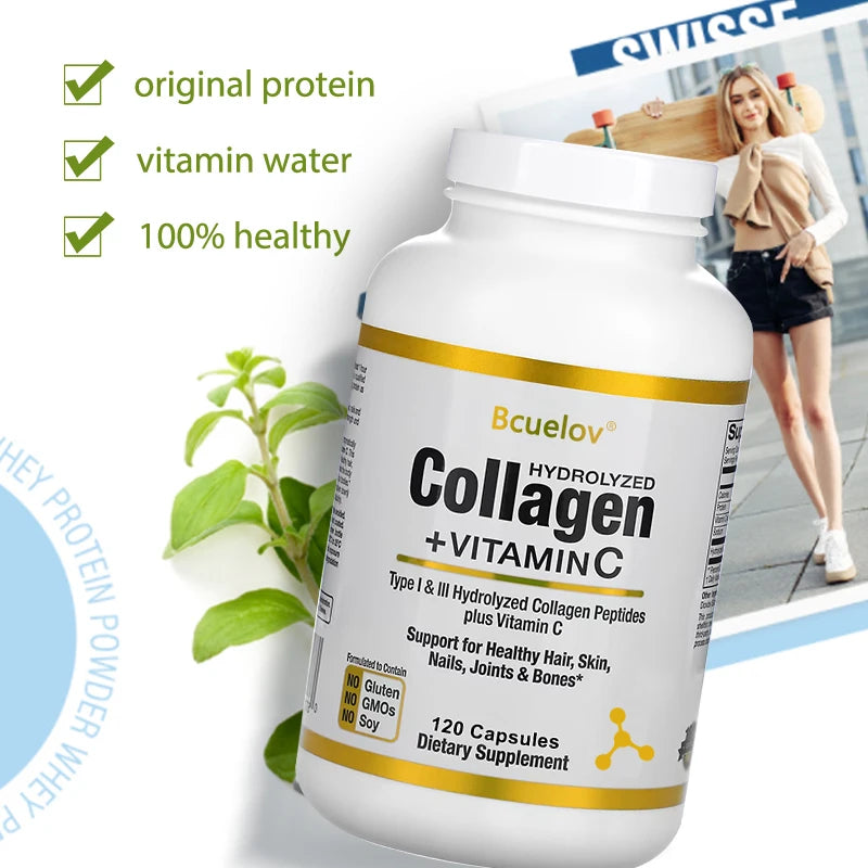 Collagen + Hyaluronic Acid Complex – 120 Capsules | Skin Elasticity & Joint Support