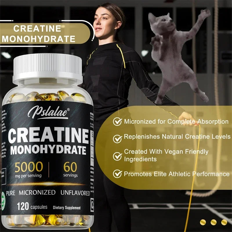 Creatine Monohydrate - Supports Muscle Health, Promote Workout Recovery, Build Muscle, Relieves Fatigue, Improves Performance