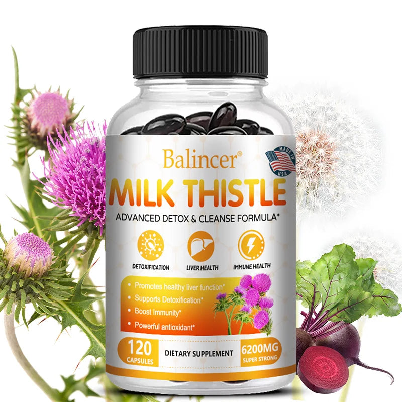 Milk Thistle Liver Cleanse – Detox, Repair & Immune Support | 120 Capsules