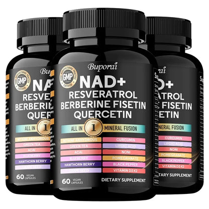 NAD+ Resveratrol Berberine Fusion – 1000mg | Cellular Energy, Endurance & Healthy Aging