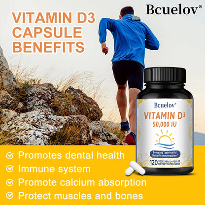 Vitamin D3 50,000 IU – 120 Capsules | Strong Bones, Heart & Muscle Support