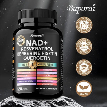 NAD+ Resveratrol Berberine Fusion – 1000mg | Cellular Energy, Endurance & Healthy Aging