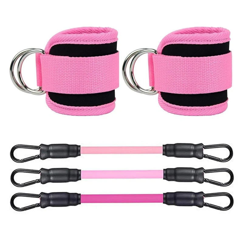 Ankle Straps Double D-Ring Cuffs Ankle Weight Leg Training Brace Support Sport Abductors Adjustable Foot Support Padded