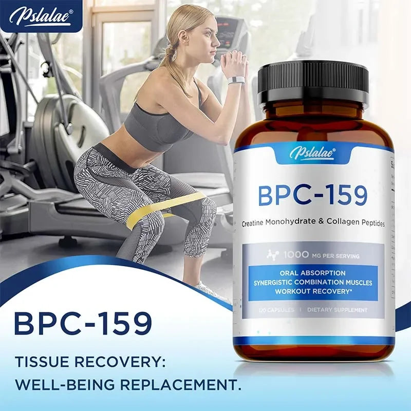 BPC-159 Peptide Capsules – Creatine & Collagen Blend for Muscle Recovery, Bone & Joint Support with Magnesium