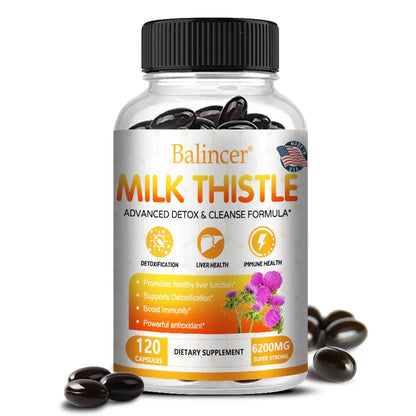 Milk Thistle Liver Cleanse – Detox, Repair & Immune Support | 120 Capsules