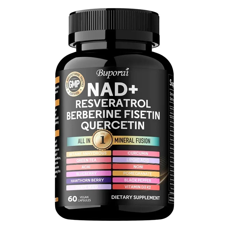 NAD+ Resveratrol Berberine Fusion – 1000mg | Cellular Energy, Endurance & Healthy Aging
