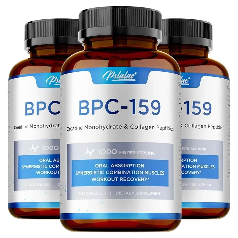 BPC-159 Peptide Capsules – Creatine & Collagen Blend for Muscle Recovery, Bone & Joint Support with Magnesium