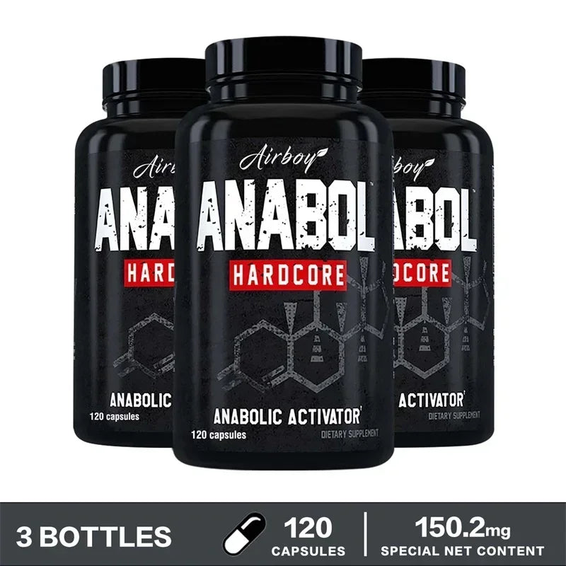 Anabol Hardcore – 120 Capsules | Natural Anabolic Support for Muscle Growth, Abs Enhancement & Post-Workout Recovery