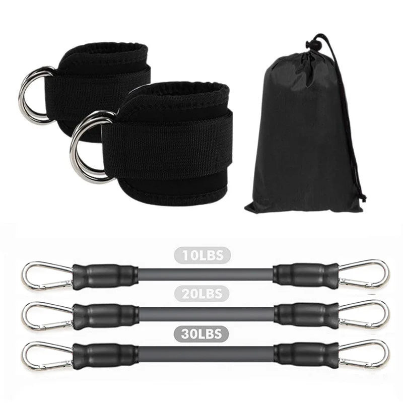Ankle Straps Double D-Ring Cuffs Ankle Weight Leg Training Brace Support Sport Abductors Adjustable Foot Support Padded