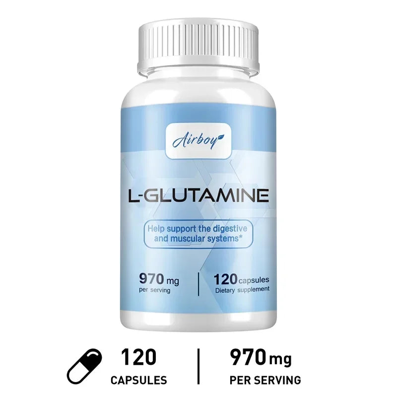 L-Glutamine Capsules – Brain Function, Digestive Health & Muscle Recovery