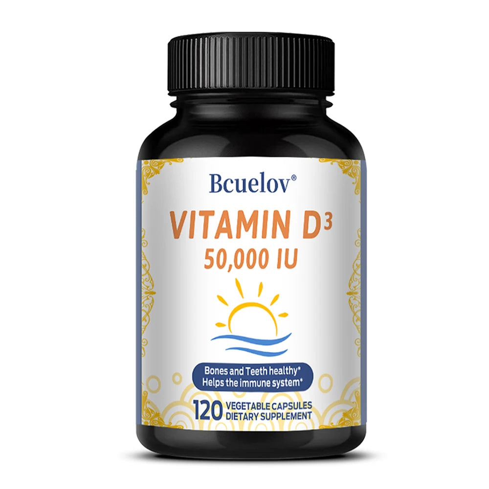 Vitamin D3 50,000 IU – 120 Capsules | Strong Bones, Heart & Muscle Support
