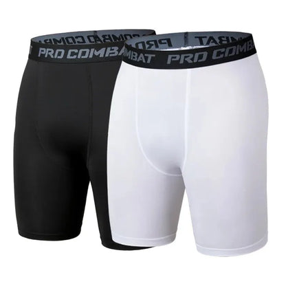 1/5 Pcs Men's Plus Size Black And White Long Sports Underwear Running Fitness Basketball Football Elastic Waist Shorts Teenagers