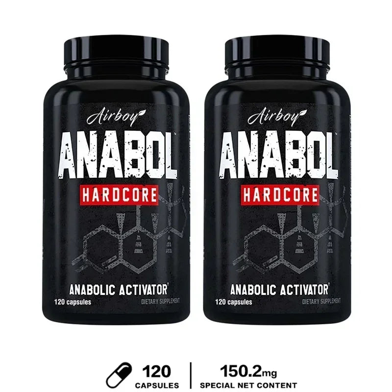 Anabol Hardcore – 120 Capsules | Natural Anabolic Support for Muscle Growth, Abs Enhancement & Post-Workout Recovery