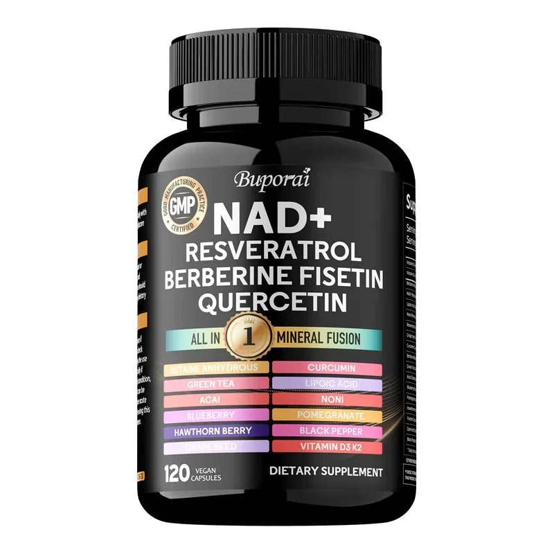 NAD+ Resveratrol Berberine Fusion – 1000mg | Cellular Energy, Endurance & Healthy Aging