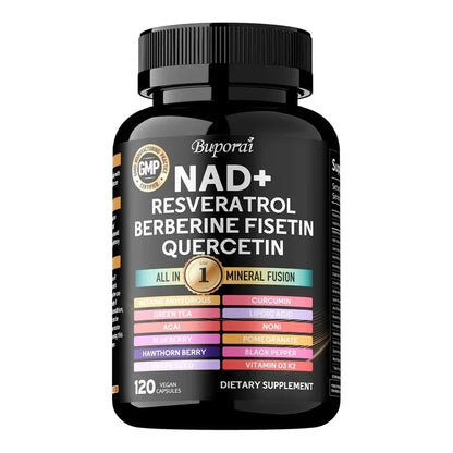 NAD+ Resveratrol Berberine Fusion – 1000mg | Cellular Energy, Endurance & Healthy Aging